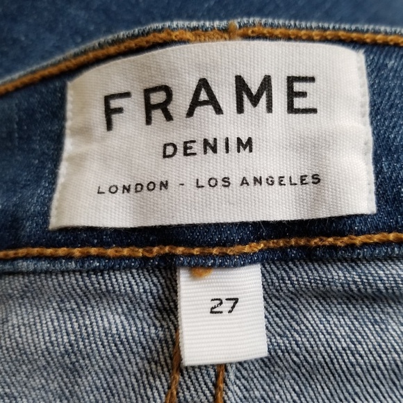 FRAME Women's Tux Stripe Le High‎ Skinny Crop Jeans Size 27 - Picture 9 of 13